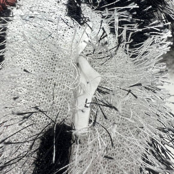 Kellytoy Cow Black White Spots Eyelash‎ Fur Plush Stuffed Animal 12" Long - Picture 5 of 6